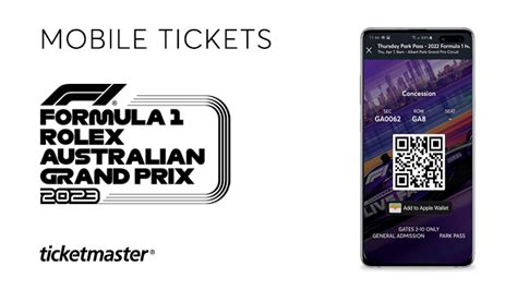 ticketmaster f1 australia